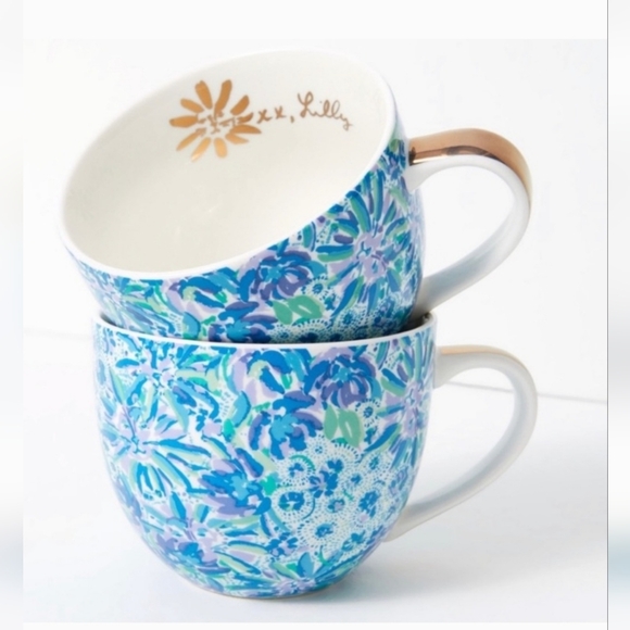 Lilly Pulitzer Other - 🌷HP🌷NIB Lilly Pulitzer 2 Ceramic Mugs High Maintenance